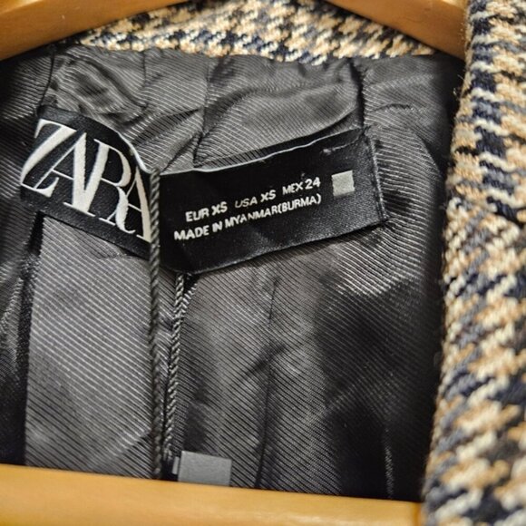 NWT Zara Blogger Favorites Plaid Double Breasted Women's Blazer Jacket Size XS. - Picture 15 of 16
